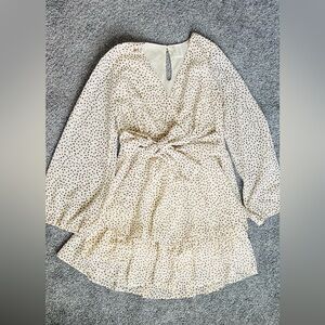 Japna Cream Polka Dot women’s Dress